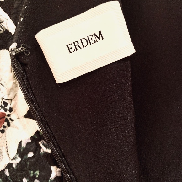 Erdem Printed Floral Jacquard Gaby Fit N Flare Dress w Pockets - Picture 5 of 15